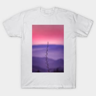 Flower silhouette at sunset T-Shirt